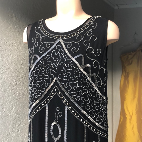 vintage flapper dress Dresses Vintage Glass Beaded Silk Flapper 2s